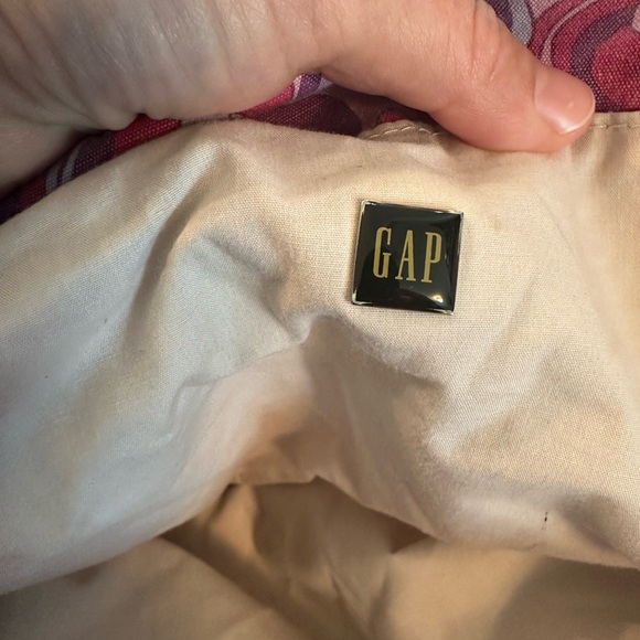 Large floral Gap canvas tote bag pink paisley vintage retro vibes - Picture 2 of 9